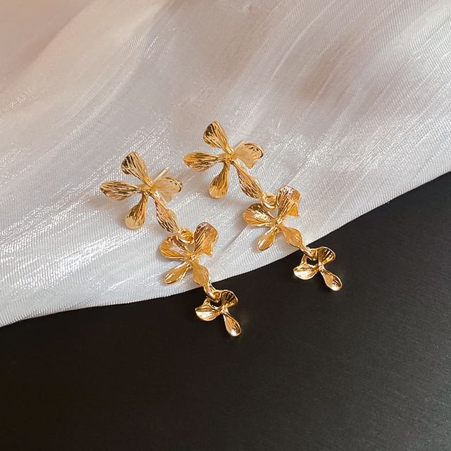 Drop Flower Earring Alloy