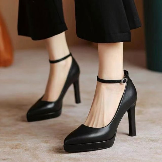 Ankle Strap Pointy Stiletto Heel Sandals Platform
