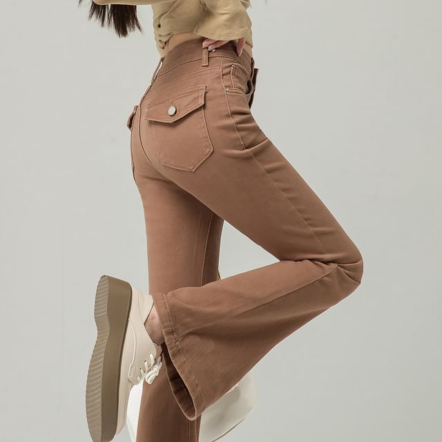 Jeans Bootcut Waist Designs) High Washed (Various