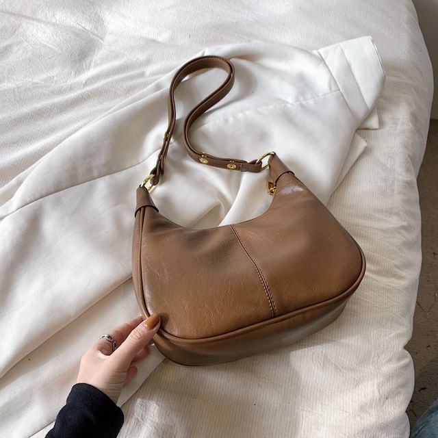 Bag Plain Faux Crossbody Leather