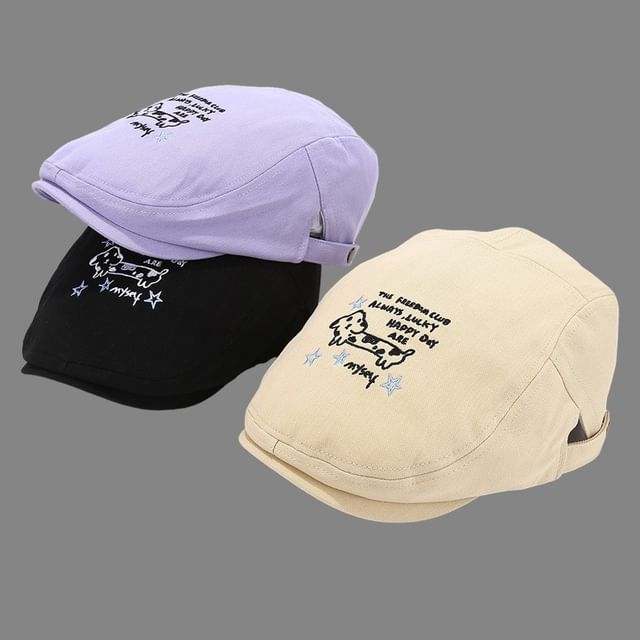 Newsboy Embroidery Cartoon Hat