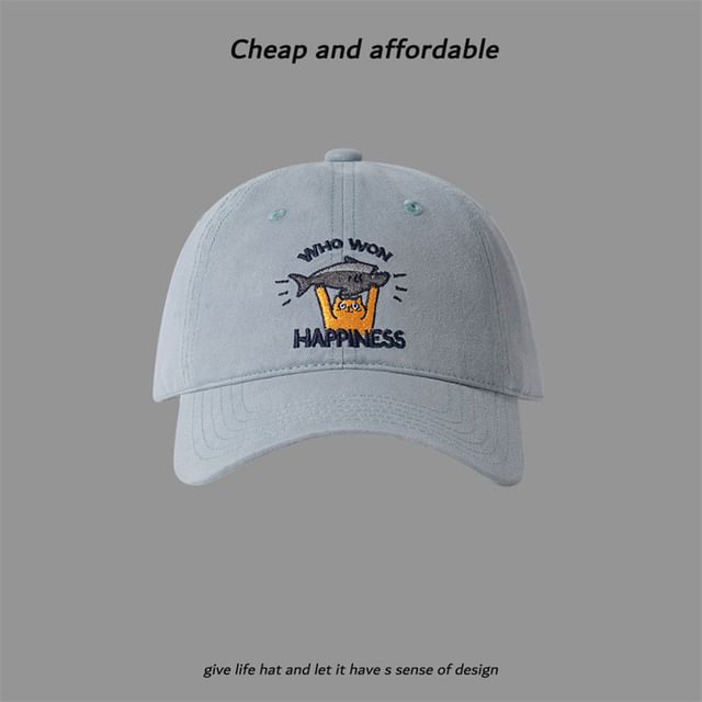 Cat Baseball Cap Embroidered