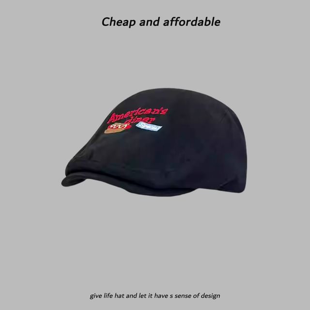 Embroidery Newsboy Cartoon Hat