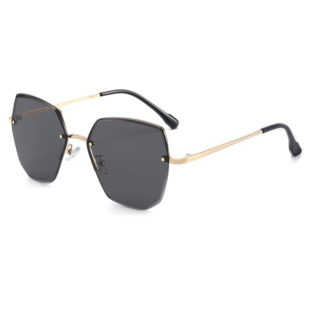 Sunglasses Oversized Rimless Geometric