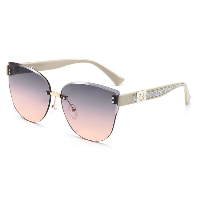 Rimless Sunglasses Oval