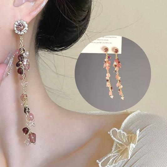 Beaded / Earring On Drop Rhinestone Clip