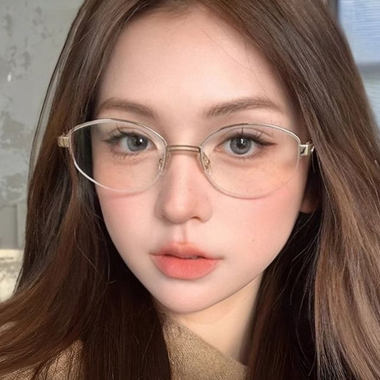 Glasses Blue Oval Light Blocking