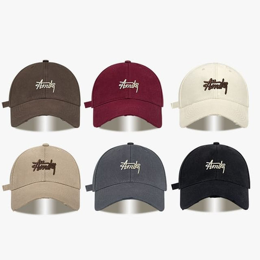 Baseball Distressed Cap Lettering Embroidered