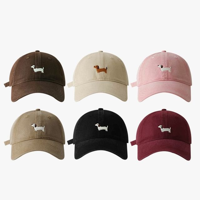 Embroidered Dog Baseball Cap