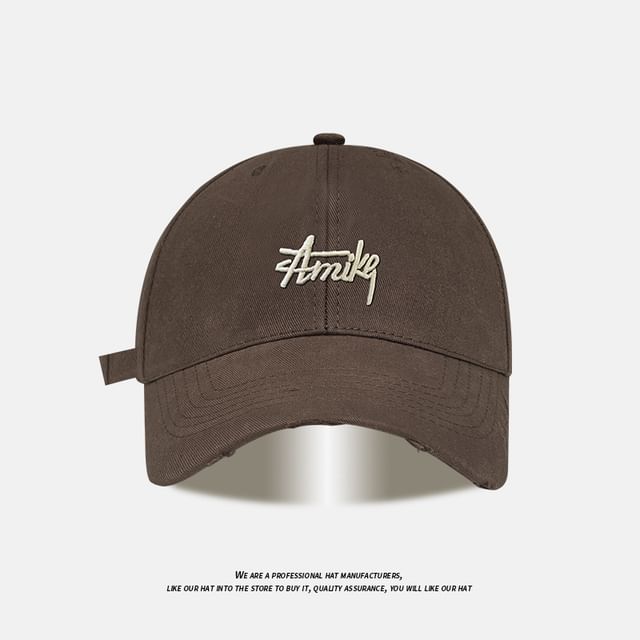 Baseball Distressed Cap Lettering Embroidered
