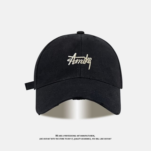 Baseball Distressed Cap Lettering Embroidered