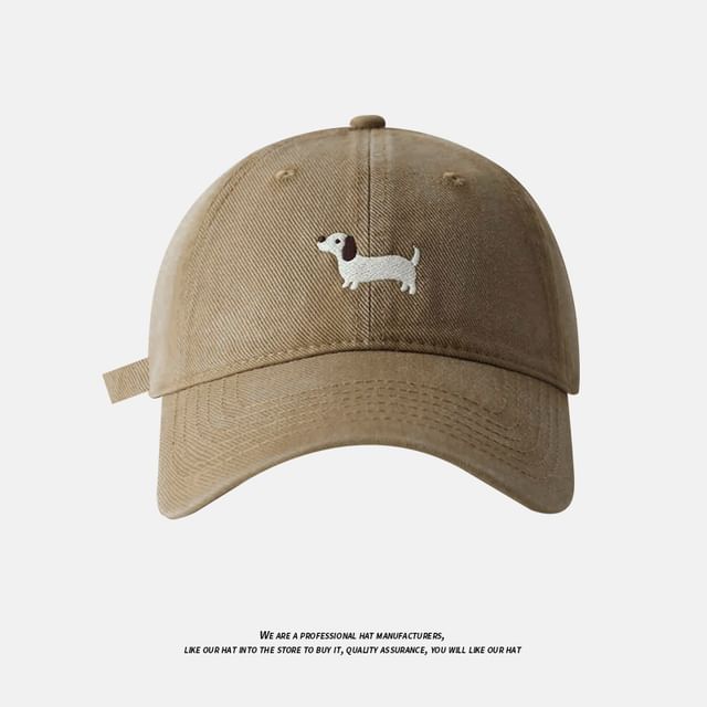 Embroidered Dog Baseball Cap