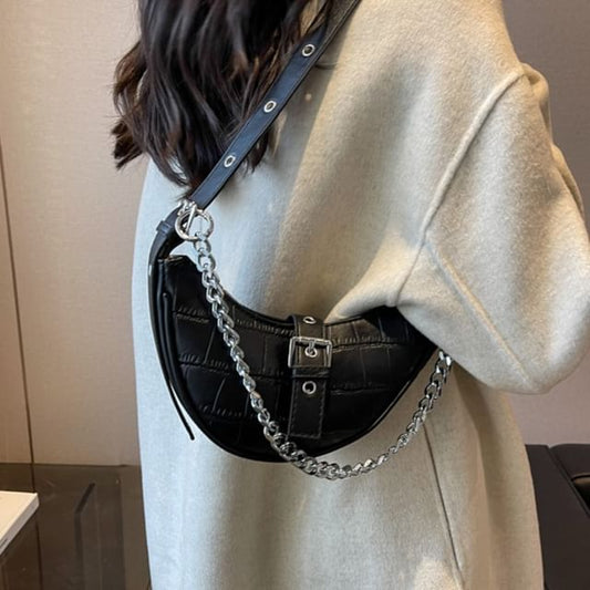 Print Bag Buckled Hobo Animal