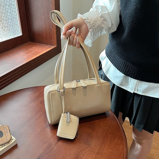 Faux Bag Leather Box Shoulder