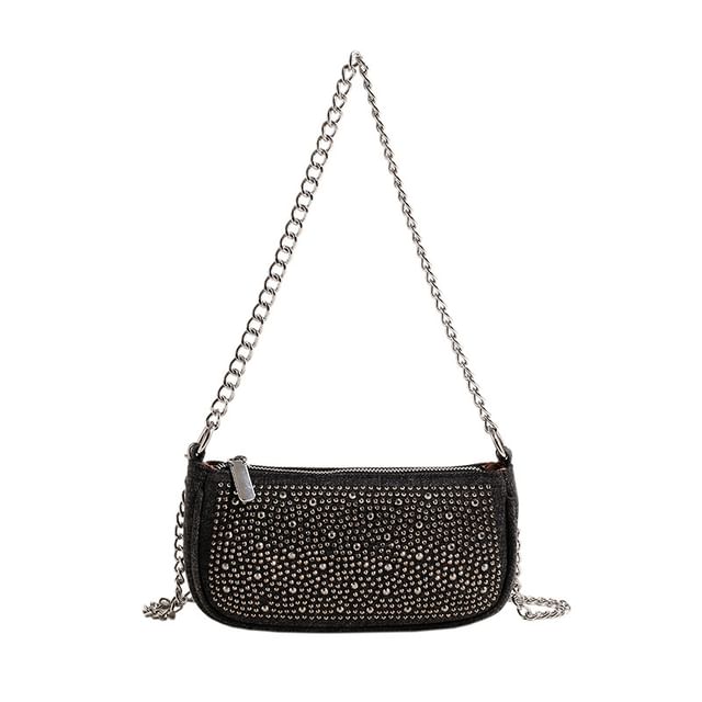 Rhinestone Denim Evening Clutch