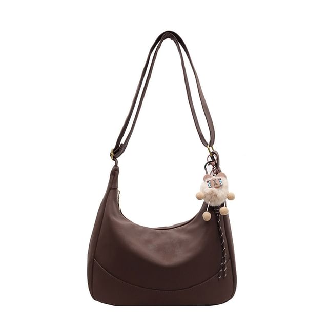 Plain Bag Faux Shoulder Leather