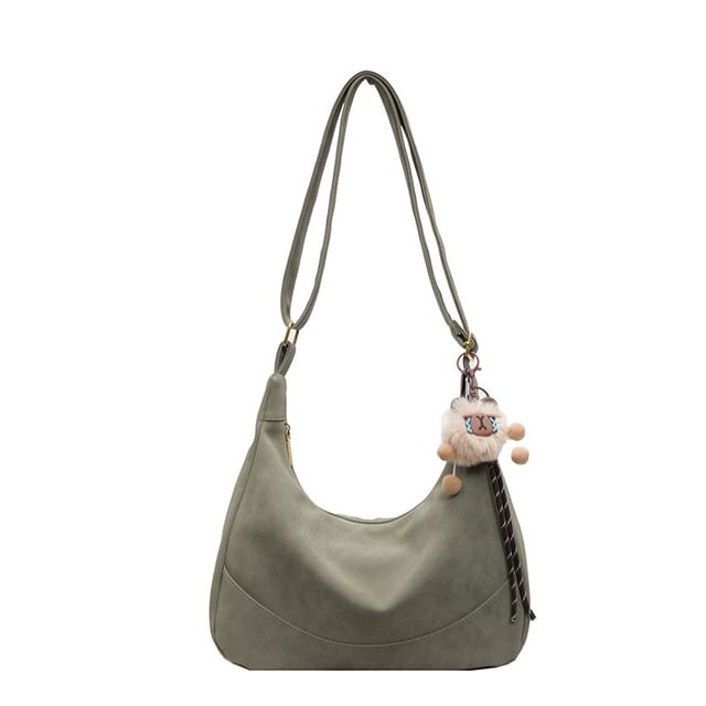 Plain Bag Faux Shoulder Leather