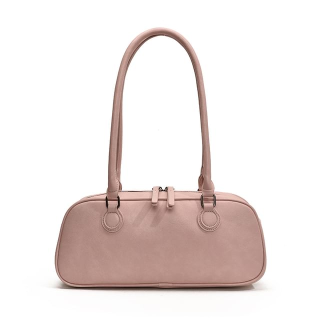 Faux Shoulder Leather Bag Plain