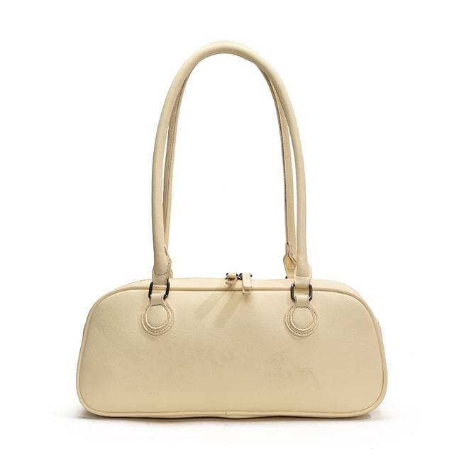 Faux Shoulder Leather Bag Plain