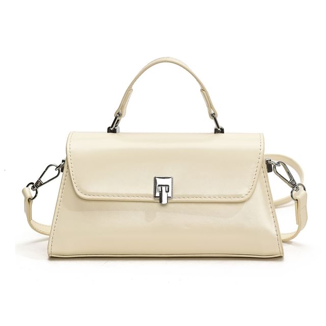 Crossbody Leather Flap Bag Faux