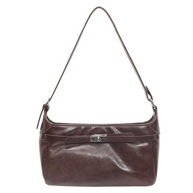 Bag Faux Leather Shiny Shoulder