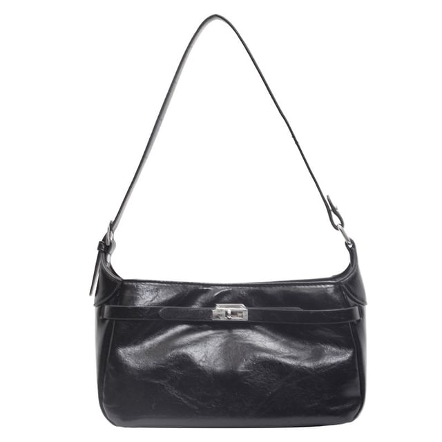 Bag Faux Leather Shiny Shoulder
