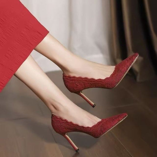 Lace Pumps Stiletto Heel
