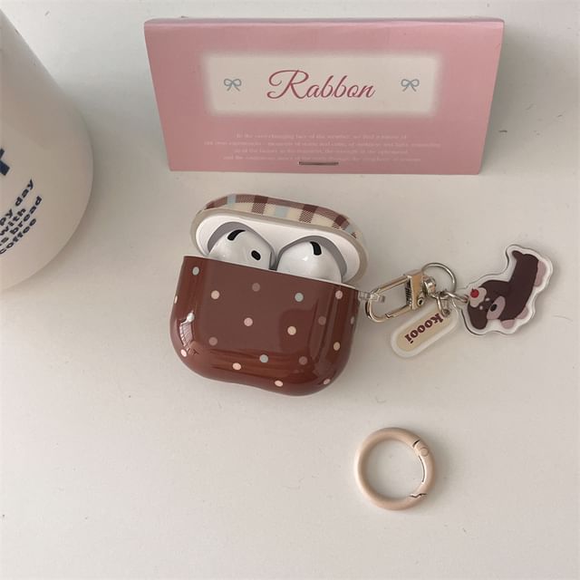 Case AirPods Pro Plaid Skin Set Polka Dot Charm Earphone /