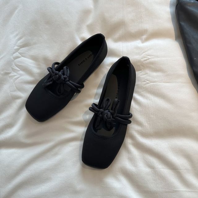 Jane Square Flats Toe Frog Mary Buttoned Plain