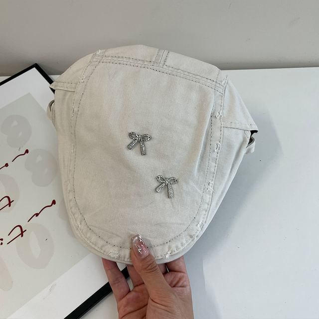 Cap Flat Bow Plain Distressed
