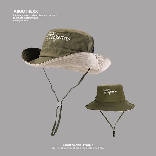 Lettering Hat Boonie Embroidered