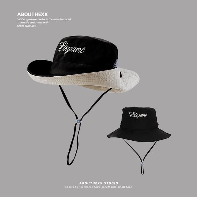 Lettering Hat Boonie Embroidered