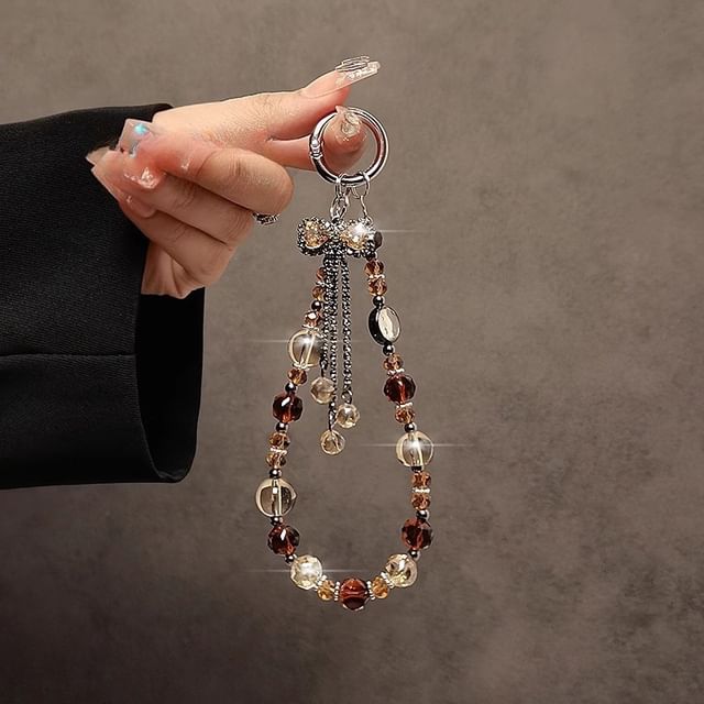 Phone Bow Crystal Faux Strap