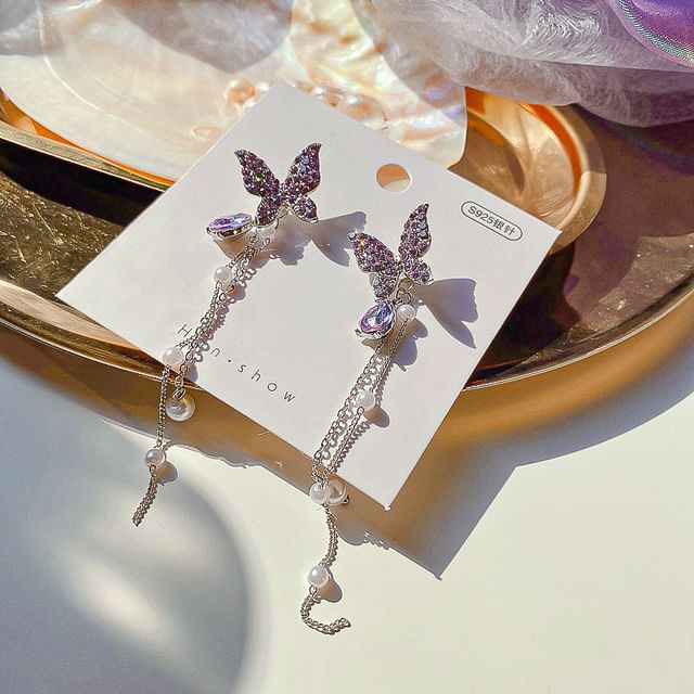 Stud / Flower Drop Designs) Earring Butterfly (Various