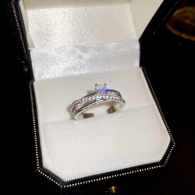 Zirconia Ring Rhinestone Cubic