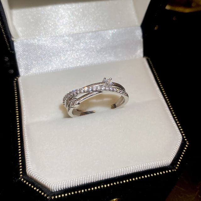 Zirconia Ring Rhinestone Cubic