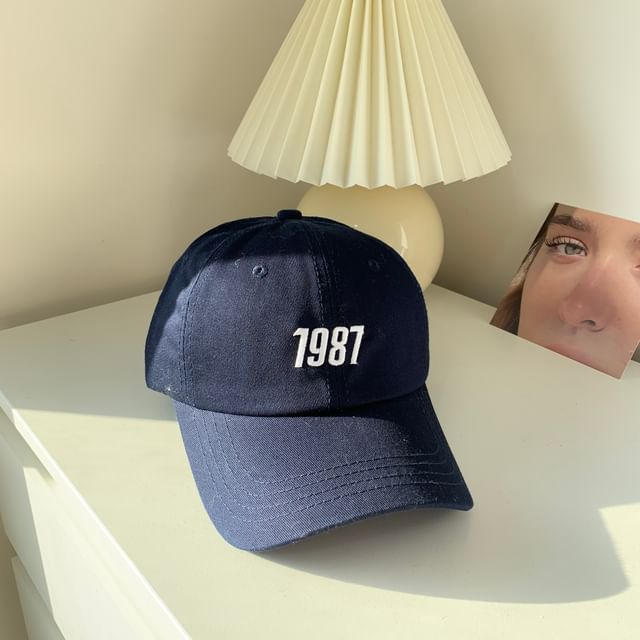 Baseball Number Embroidered Cap