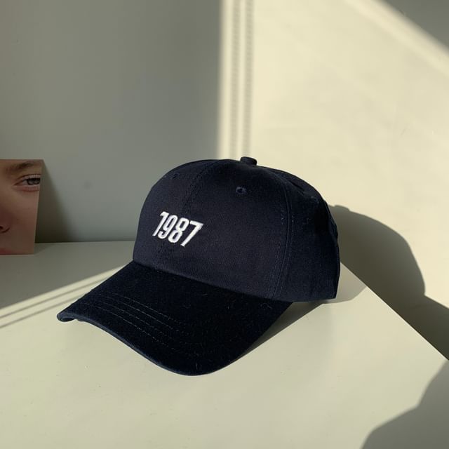 Baseball Number Embroidered Cap