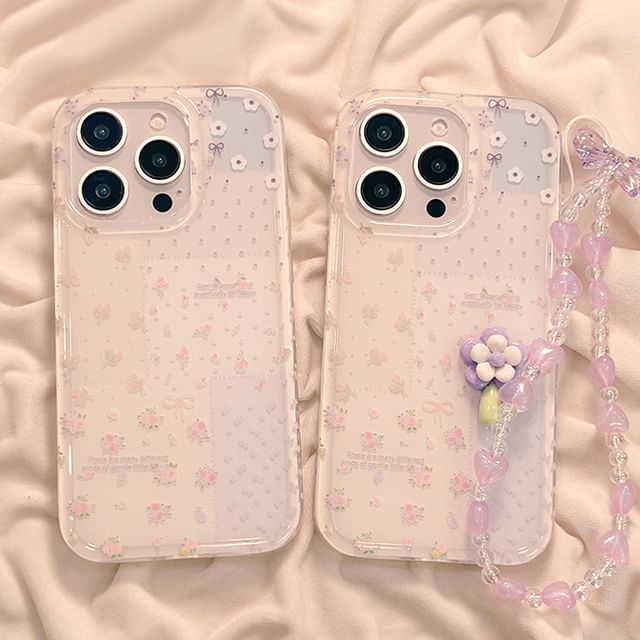 Phone Floral / Strap Set Case