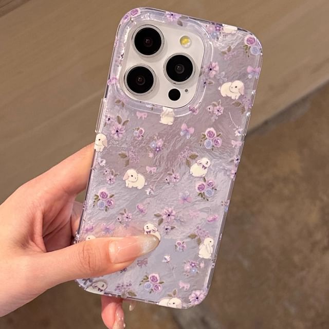 Phone Strap Case with Floral