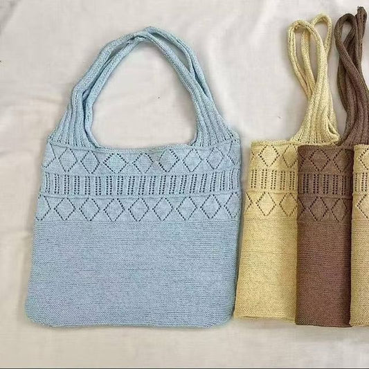 Bag Tote Knit Pointelle Plain