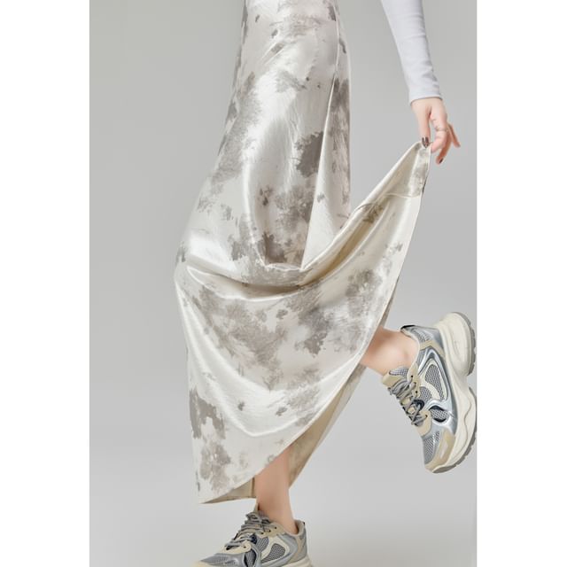 Rise Dye Maxi Tie Skirt High Mermaid