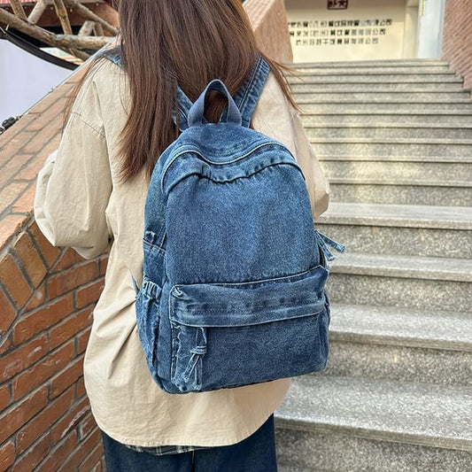 Backpack Denim Washed Zip
