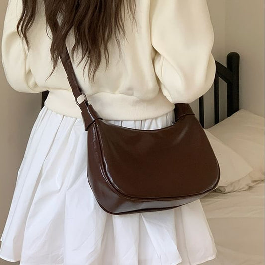 Leather Shoulder Faux Plain Bag