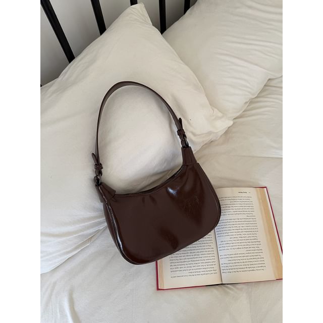 Leather Shoulder Faux Plain Bag