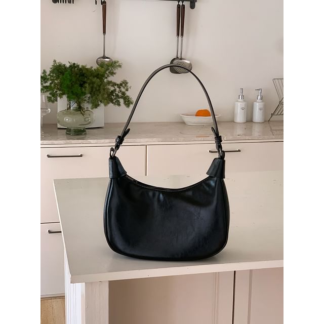 Leather Shoulder Faux Plain Bag