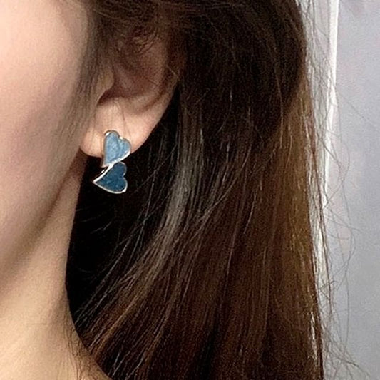 Asymmetrical / Earring Heart Clip-On Ear Stud