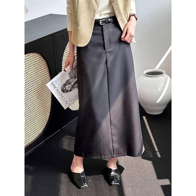 Maxi Mermaid Skirt with High Waist in Plain Design
