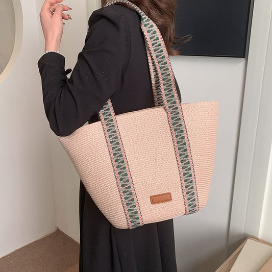 Bag Pattern Tote Woven Strap