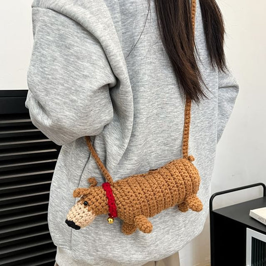 Crossbody Bag Dog Knit